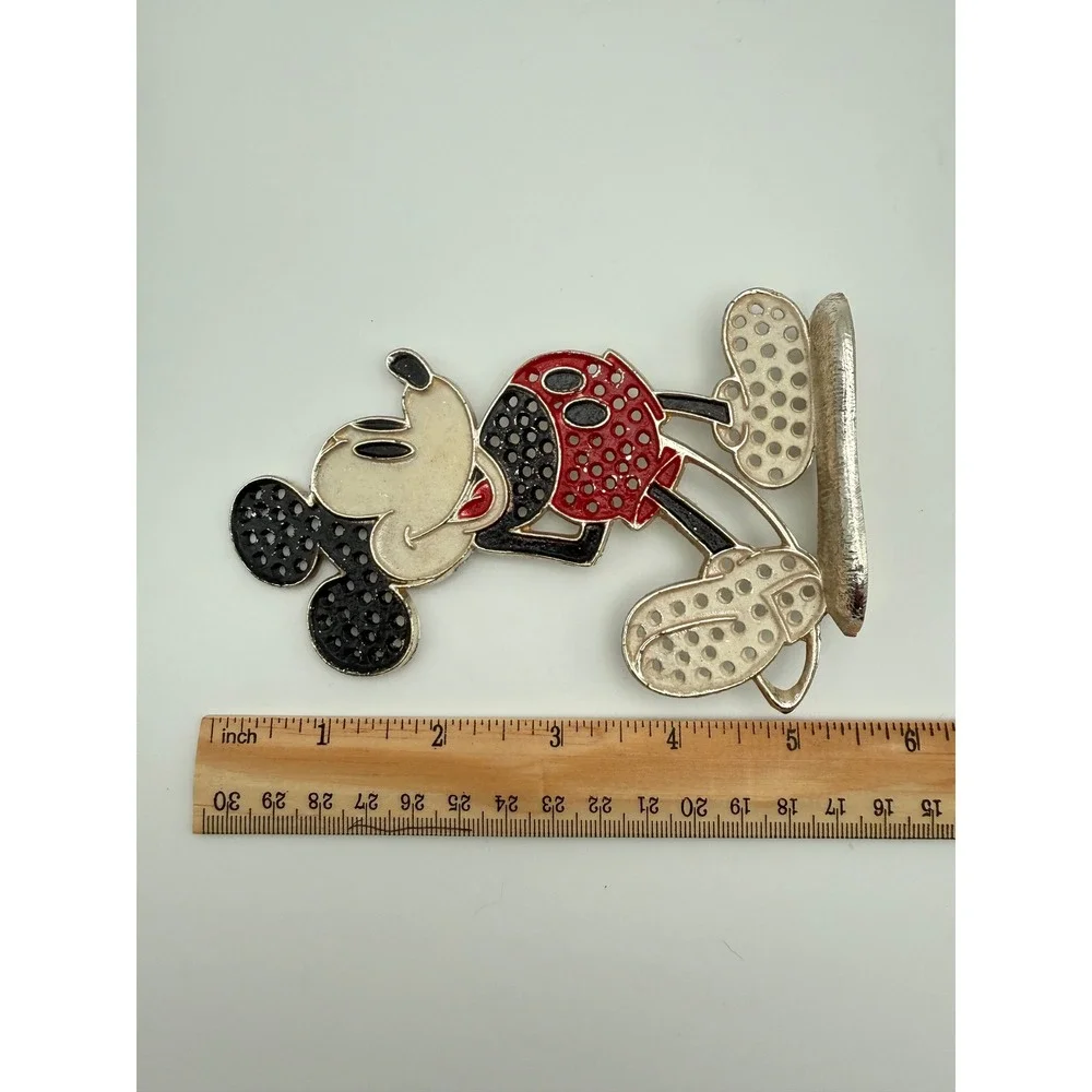 Vintage Walt Disney Productions Mickey Mouse Metal Earring Holder Stand Enamel